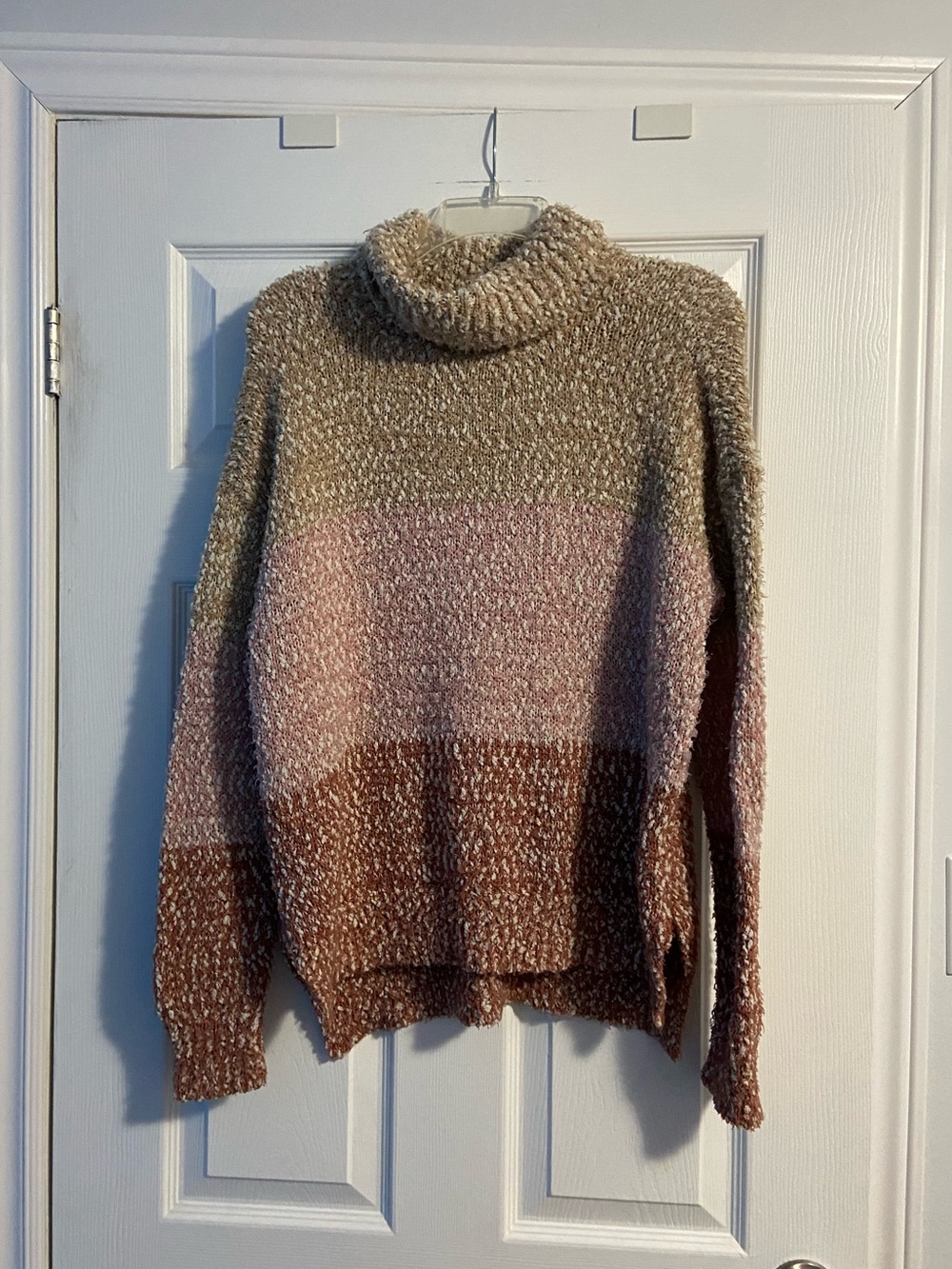 LC Lauren Conrad Colourblock Knit Long Sleeve Turtleneck Sweater Size L